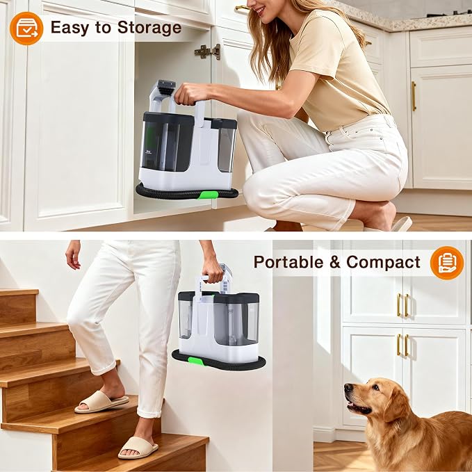 Carpet Cleaner Machine,Deep Cleaner Machine for Rug Cleaner & Couch Cleaner | Carpet Shampooer Machine for Rug,Upholstery,Stair,Car Seat&Couche, 18Kpa Suction Spot Cleaner Remover Tackles Old Set-in dirt