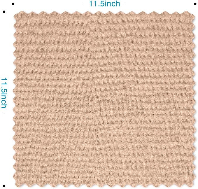 Orighty Microfiber Cleaning Cloth - 24 Pack, Brown Cleaning Rags 12x11 inch | Microfiber Towels for Cars, Highly Absorbent Household Cleaning Supplies, Reusable Lint Free Cloths for House, Kitchen