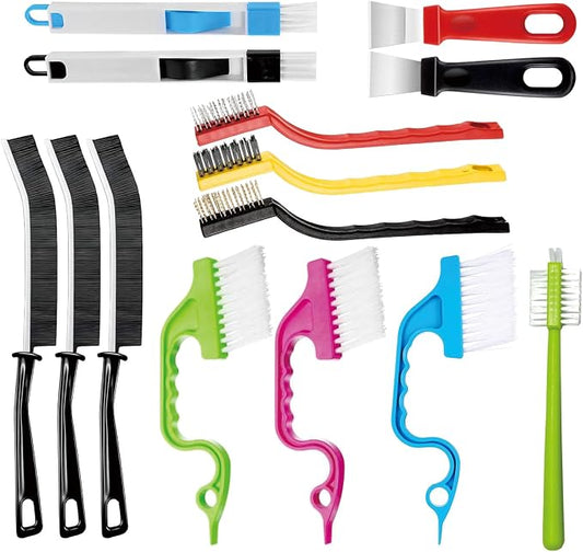14 Pcs Crevice Cleaning Brush, Corner Brush, Screen Cleaner Brush, Cleaning Tools for Housekeeping, Garbage Disposal Cleaner Brush, Window Track Cleaning Tools, Kitchen