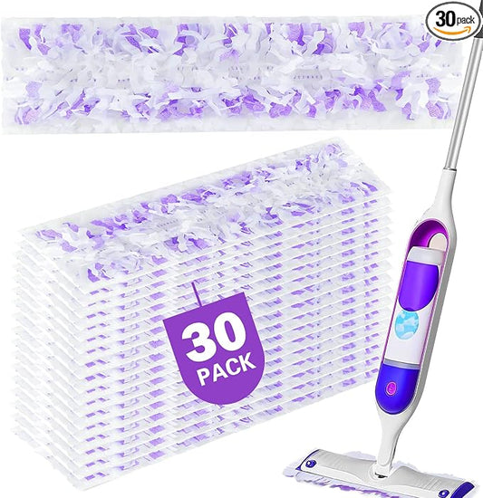 30 Pack Thickened Disposable Power Mop Pads Refills for Swiffer PowerMop | Multi-Surface Mopping Pad Disposable Replacement Mop Pads Compatible with Swiffer PowerMop,Safe on All Finished Floors