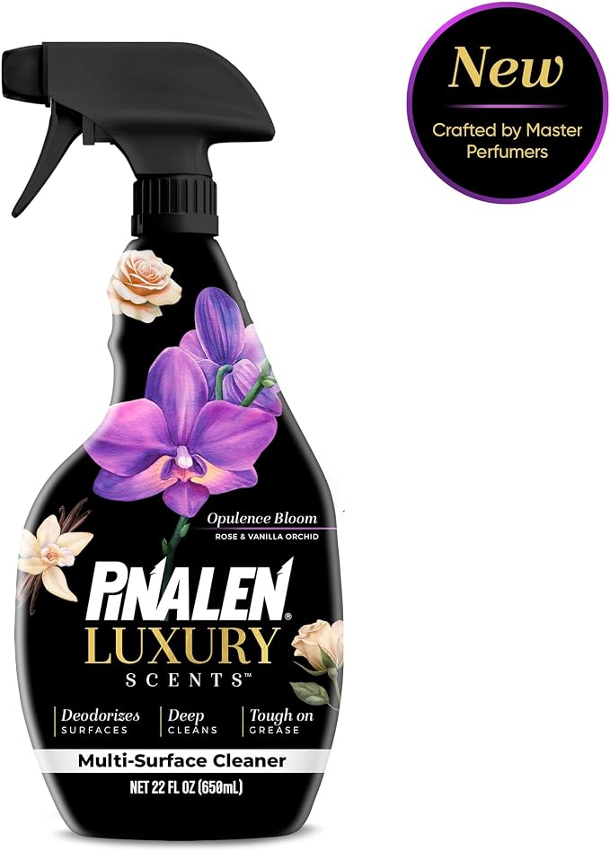 PINALEN Luxury Scent Multipurpose Cleaning Spray - Opulence Bloom - (2 Pack) 22 fl oz - All Purpose Cleaner for Kitchen, Bathroom & Surfaces