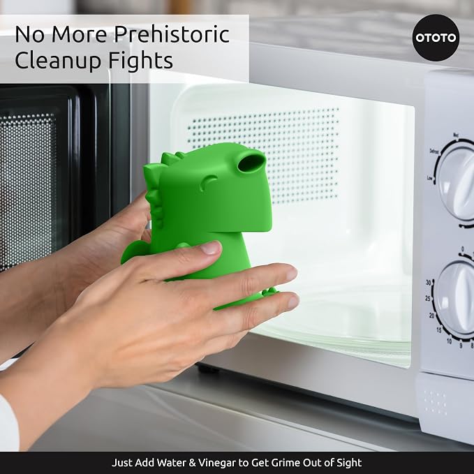 OTOTO NEW Dracowave Microwave Cleaner - Dragon Microwave Steam Cleaner, Cleans Grime in Minutes with Water and Vinegar - Cute Kitchen Gifts Accessories, Funny Kitchen Gadgets, White Elephant Gifts