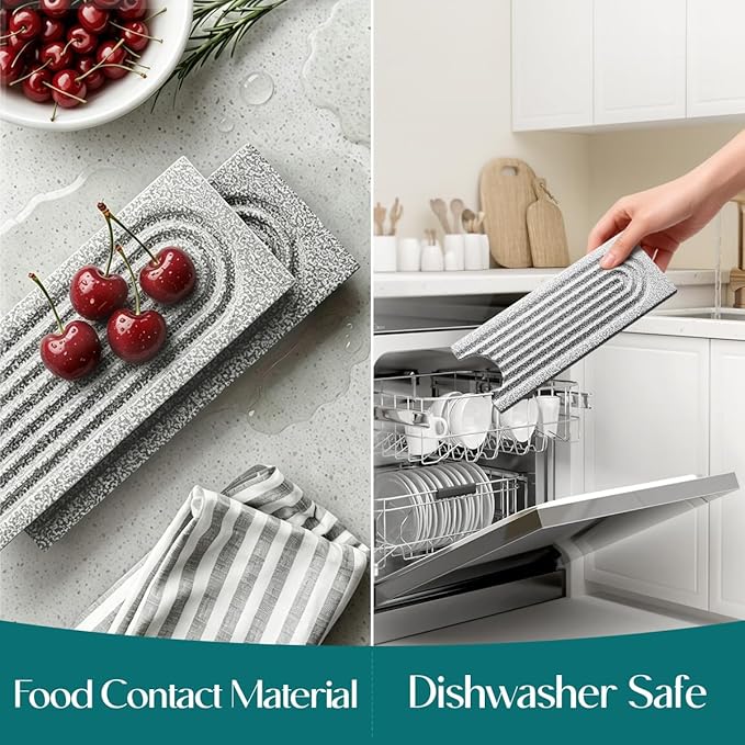 Stone Faucet Mat for Kitchen Sink, Food-Grade Diatomite Stone Drying Mat for Kitchen Counter, 2026 Upgraded Dishwasher-Safe & Ultra Absorbent, Stone Dish Matt for Bottles Utensils (15.7" x 3.9")