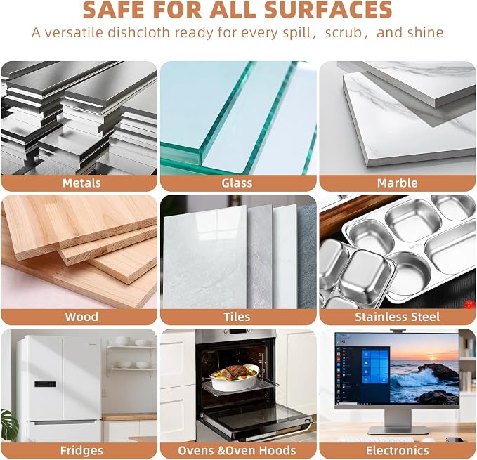 4 PCS Swedish Dishcloths, Geometric Pattern Reusable Kitchen Dish Cloths, Super Absorbent Cellulose Sponge Cloths, Odor Resistant, Dishwasher Safe & Multi-Purpose Cleaning Cloths