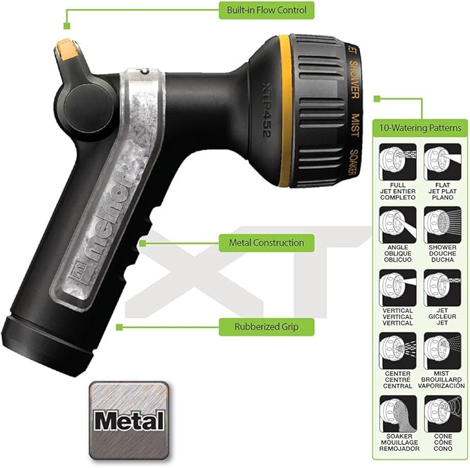 Melnor 65179AMZ Heavyweight Metal Thumb Control Nozzle w/Quick Connect Set