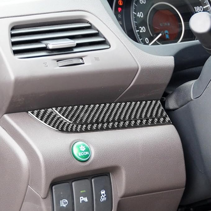 Real Carbon Fiber Trim for Honda CRV Accessories | for CR-V 2012 2013 2014 2015 2016 Driver Instrument Left Side Cover Sticker Interior Thick Overlay Decal