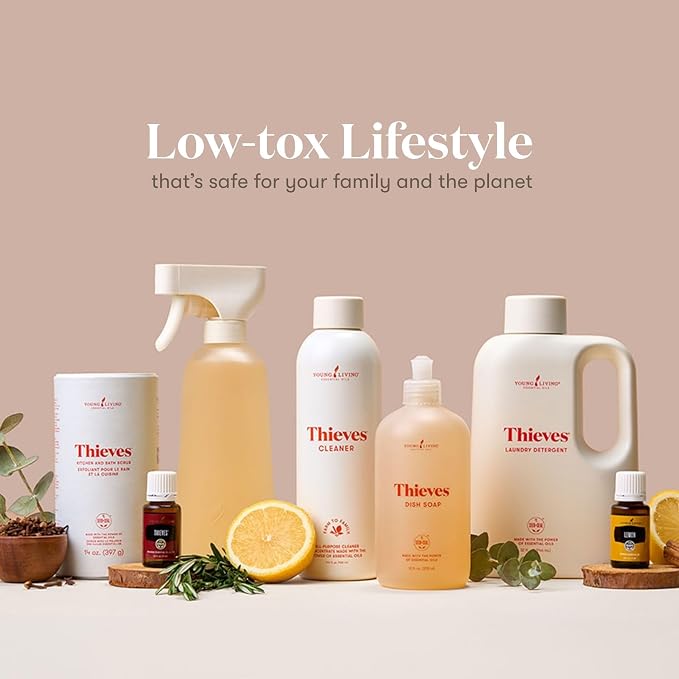 Thieves Household Cleaner | 14.4 oz | Plant-Based Multi-Surface Solution Infused with Essential Oils | Dilute for Floors, Carpets, Glass, Counters, Appliances, and General Home Cleaning