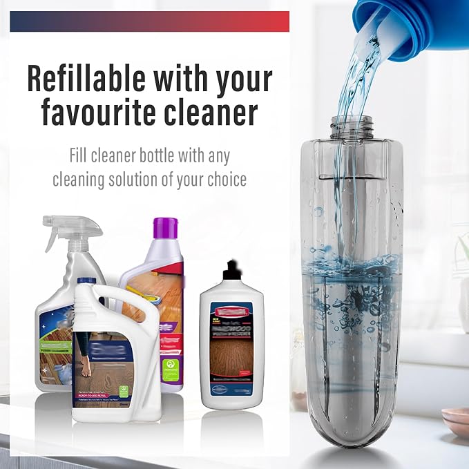 Spray Mop for Floor Cleaning, 2 Pack with Refillable Bottles & Pads | 14 oz refillable bottles, 6 pads included,wet/dry use on hardwood/tile/laminate floors, home or commercial cleaning
