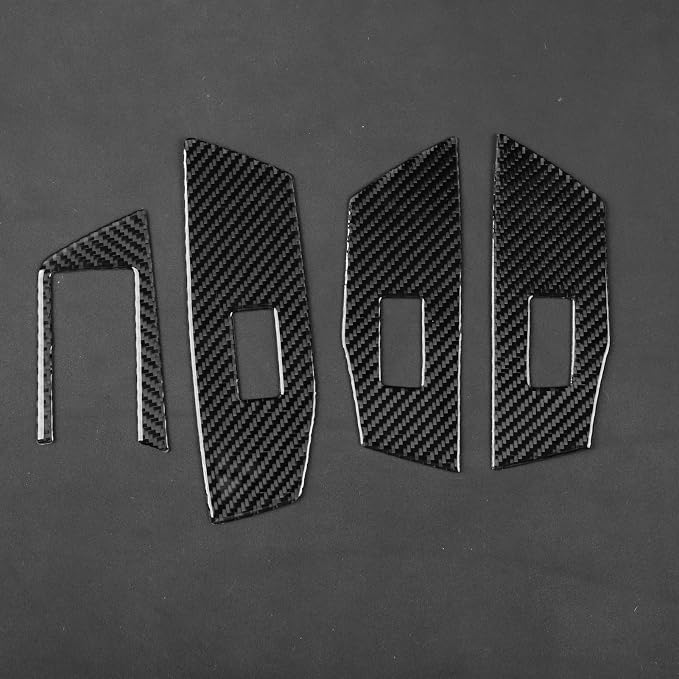 Real Carbon Fiber Door Stickers Fit for Audi A3 8Y S3 2021-2025 | Trim Door Window Switch Panel Cover | Accessories | Anti-scratch | Self-adhesive