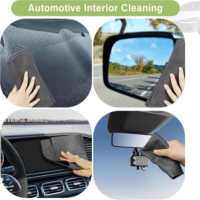 Thickened Magic Cleaning Cloth, Reusable Magic Cleaning Cloths for Glass, Streak Free Microfiber Magic Cleaning Cloth Reusable Rags for Kitchen, Windows, Mirrors, Cars (10)
