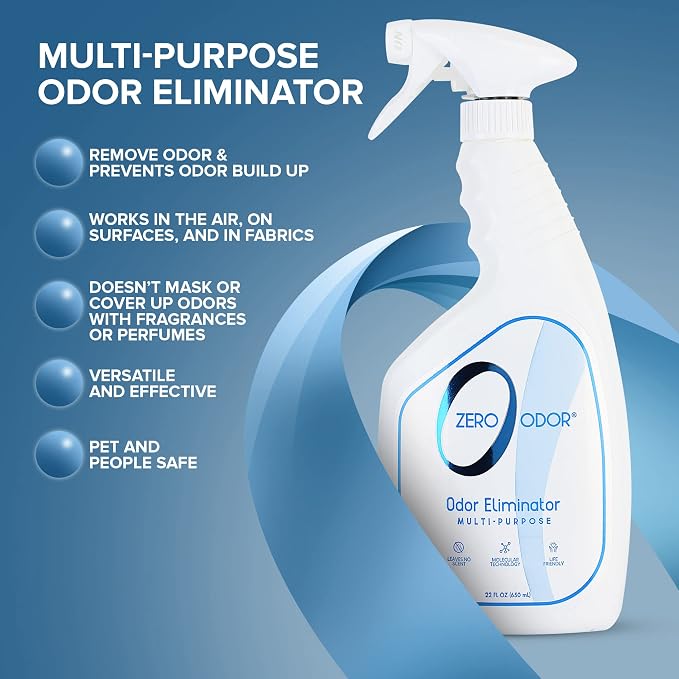 Zero Odor - Multi-Purpose Strong Odor Eliminator for Home, Office, Car, Bathroom, Hotel, Room Deodorizer, and Odor Neutralizer, 22Oz (Pack of 2)