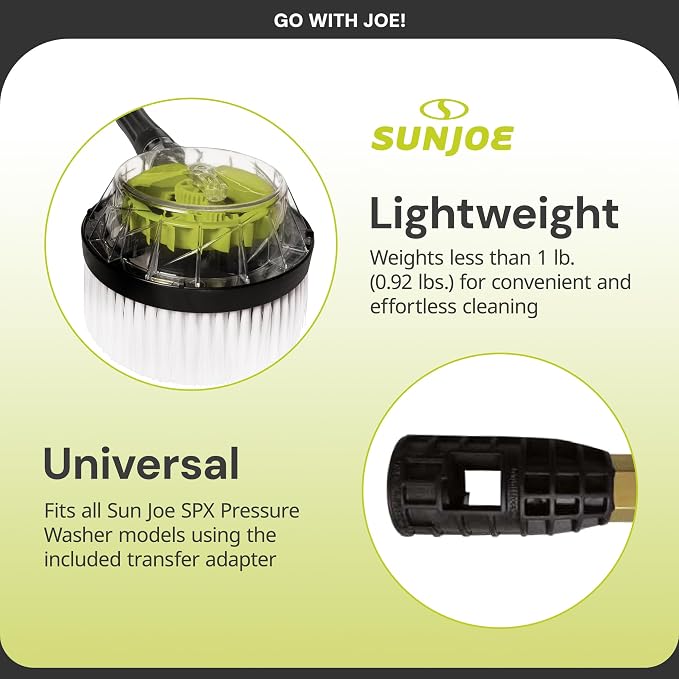 Sun Joe SPX-RB1 Rotary Wash Brush Kit For SPX Series Pressure Washers , Green
