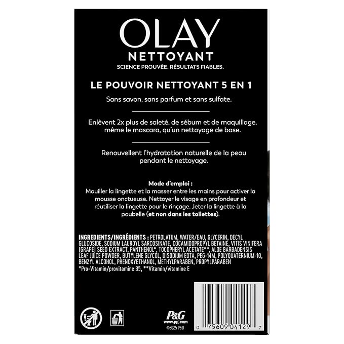 Olay Makeup Remover Wipes, Daily Facials Hydrating Face Cleanser for Normal to Dry Skin, Alcohol & Fragrance Free, Soft Face Wash Towels, Travel Essentials for Women, Convenient Dry Cloths, 66 ct