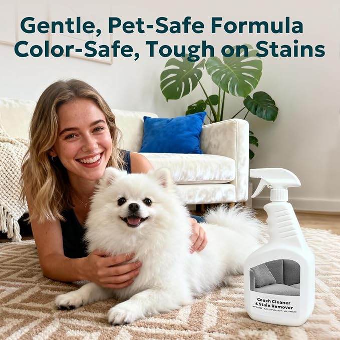 Upholstery Cleaner for Couch Furniture: Strength Multi-Surface Stain Remover Spray for Carpet Spot - Pet-Safe Non-Toxic Quick-Drying for Fabric Sofas Rug Furniture Couches & Car Interiors | for Carpet Spot - Pet-Safe Non-Toxic Quick-Drying for Fabric S...