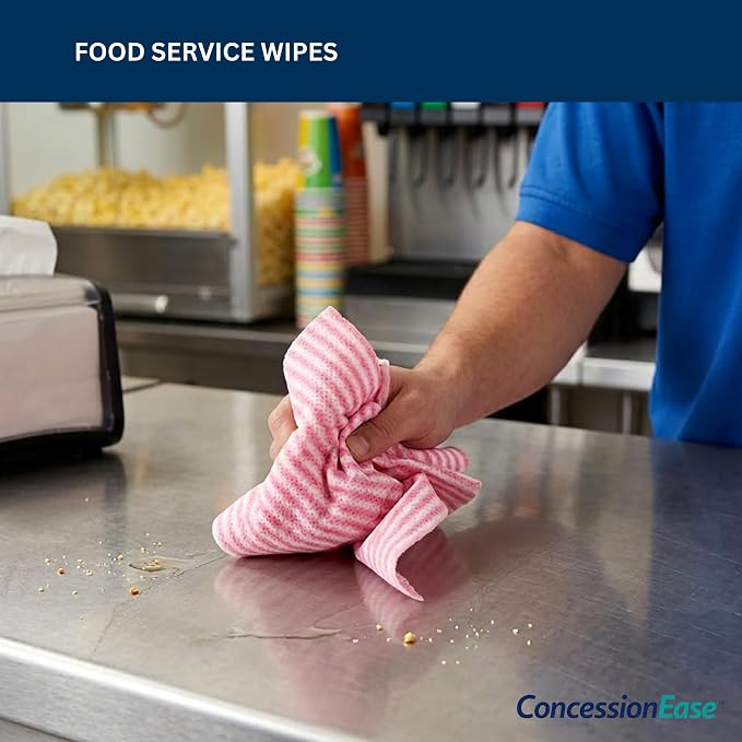 ConcessionEase Food Service Wipes – 200 Count 20" x 13" Disposable Bar Mop Replacement Towels – Cloth-Like Cleaning Wipes for Restaurants, Food Trucks & Kitchens