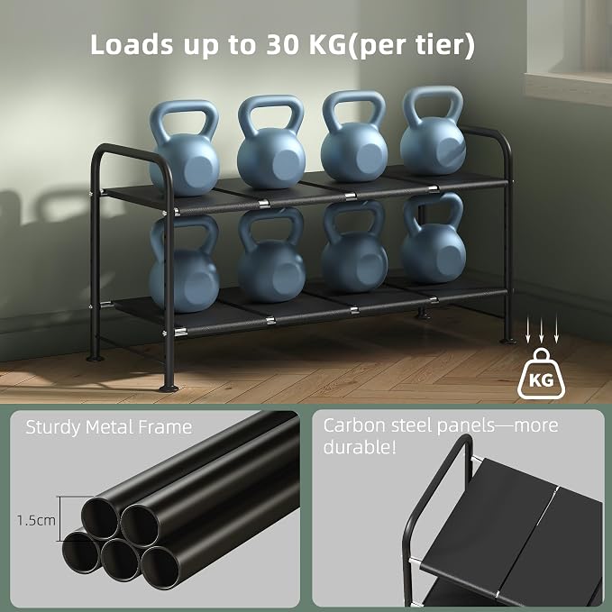 NETEL Under Sink Organizers and Storage,2 Tier Shelf Under Bathroom Sink,Cabinet Organizer with 8 Removable Carbon Steel Panels，Partition Height Adjustable,(27.36-36.02)" W x 12.28" D x 16.93" H