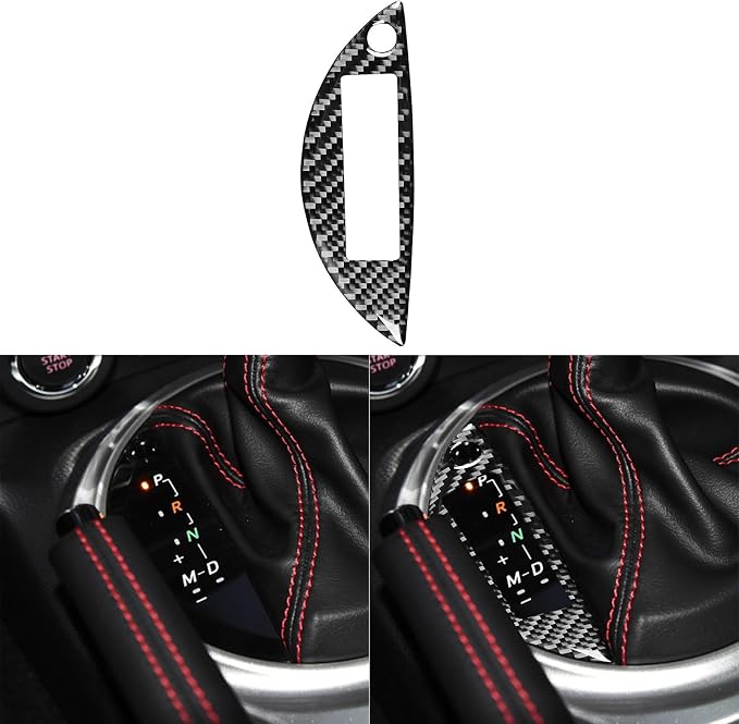 Real Carbon Fiber Trim for Subaru Accessories | for BRZ/Scion FR-S/Toyota 86 2016 2017 2018 2019 2020 Gear Shift Box Panel Interior Thick Overlay Decal