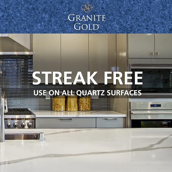 Granite Gold Quartz Cleaner Spray for Caesarstone, Cambria, Silestone and All Other Quartz Countertop Surfaces, 24 Fl Oz (Pack of 1)