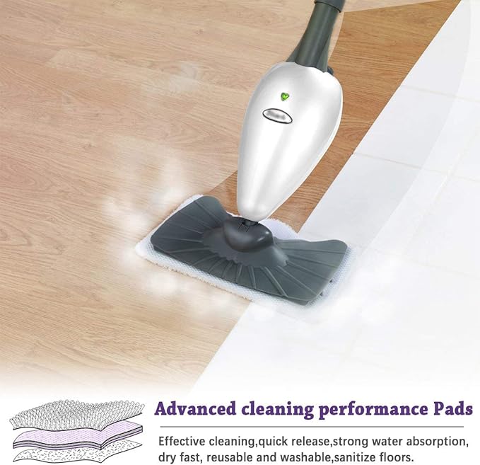 Flammi Steam Mop Pads for Shark S1000/S3101/S3250/SK Series SK410 SK435CO SK460 SK140 SK141 S3251 Steam Mop Replacement Pads, 4 Pack