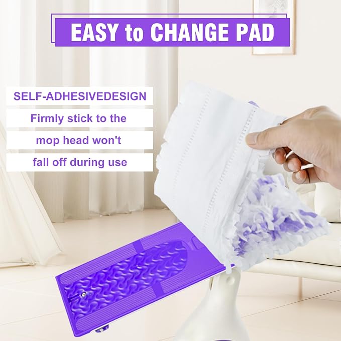 60 Pack Disposable Power Mop Refill Pads for Swiffer PowerMop | Trap Dirt and Pet Hair, Absorb Wet Messes, PowerMop Mopping Multi-Surface Pads for Wet Or Dry Cleaning on Hard Floors