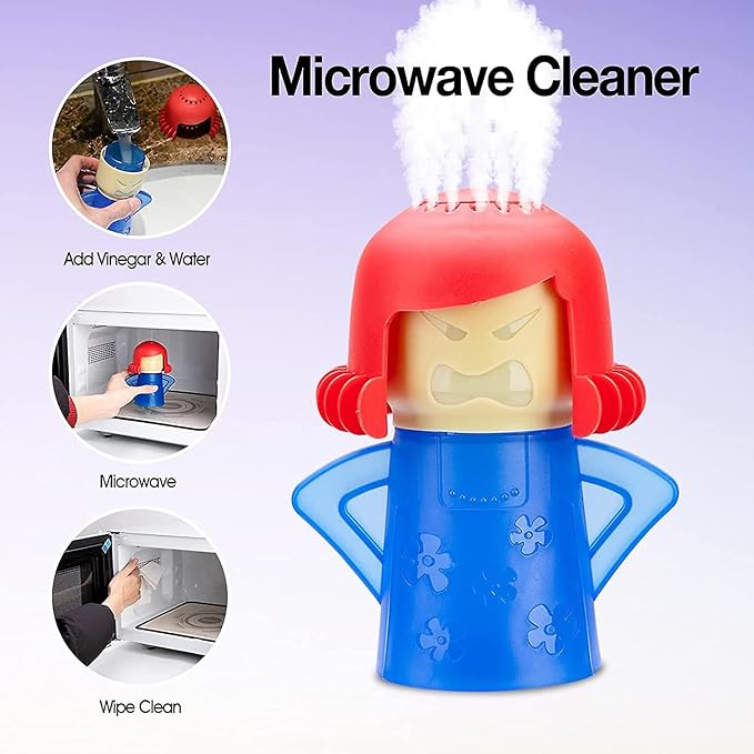 Microwave Cleaner Easily Crud in Minutes .Steam Cleans with Vinegar and Water for Kitchen Gifts (Color Random)