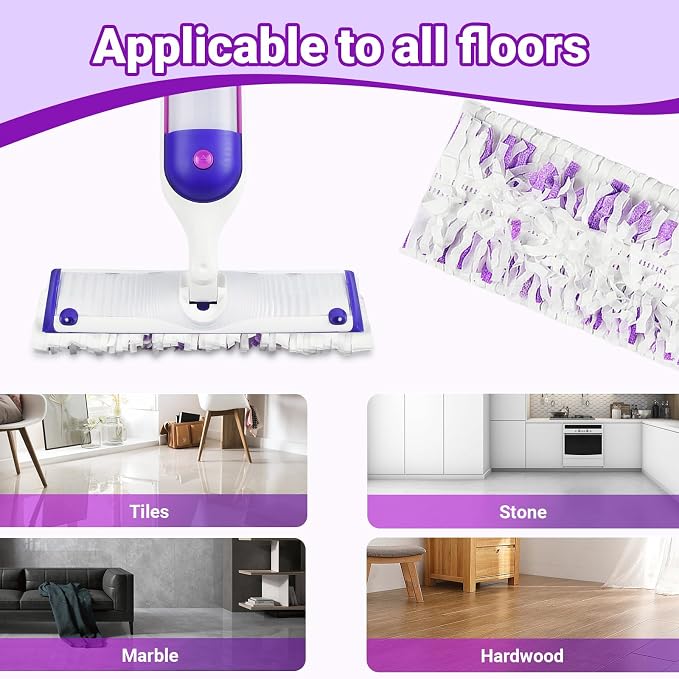 54 Count Disposable Power Mop Pads Refills Compatible with swiffer | PowerMop Wet Pads Rifill Cooperate with Swiffer Mop Refill Liquid Extra Absorbent, Traps Dust & Hair