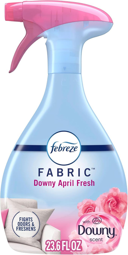 Febreze Fabric Spray Air Freshener, Odor-Fighting Fabric Refresher, Sneaker Balls Alternative, Couch Cleaner, Linen Spray, Multi-Use, Downy April Fresh Scent, 23.6 fl oz