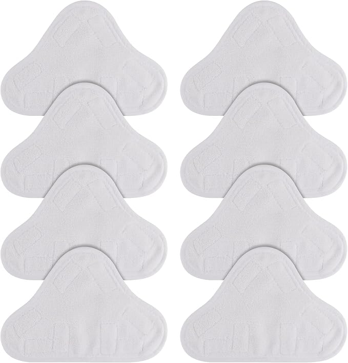 Sgizoku Microfiber Steam Mop Pad Replacement Compatible with H2O H20 Mop X5 Steam Steam Cleaners Washable & Reusable - 8 Pack