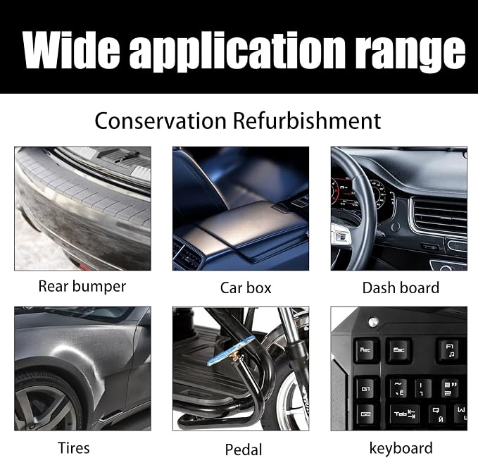 Crystal Coating for Car Plastic Parts, Black Plastic Restorer for Cars, Restaurador De PláSticos Para Auto (2 PCS)