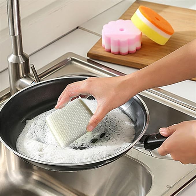 Multi-Purpose Scouring Pad by Scrub-It - Non-Scratch Cleaning Dobie Pads for Pots, Pans, Dishes, Utensils & Non-Stick Cookware - Sponge Scrubbers Use for Kitchen, Bathroom & More (12 Pack)