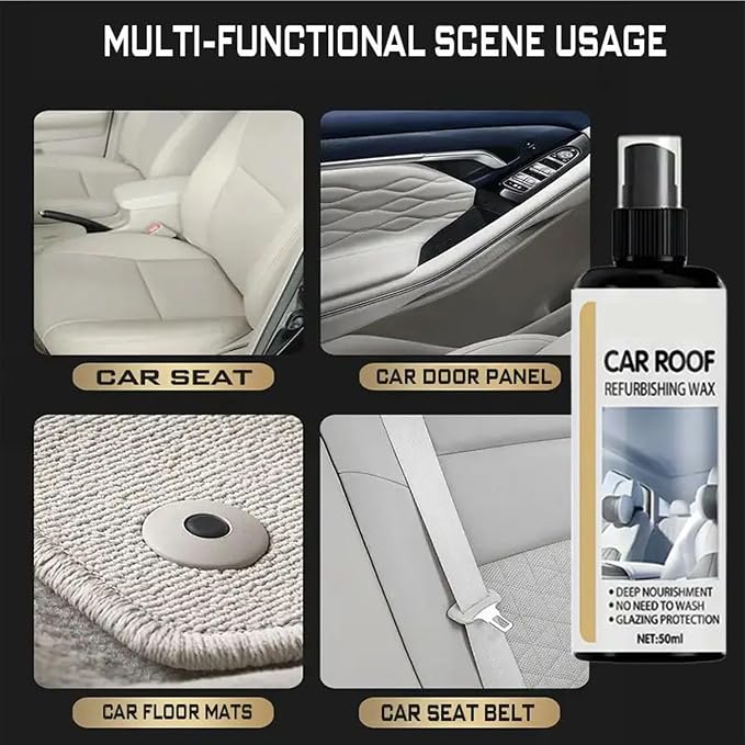 Automotive Trim Restorer Polishing High Gloss Restore Solution Towel | Auto Trim Restorer Refurbish Mist for Taxi, Truck, Motorhome, Minivan, Dashboard, Center Console, Door Handles, Roof