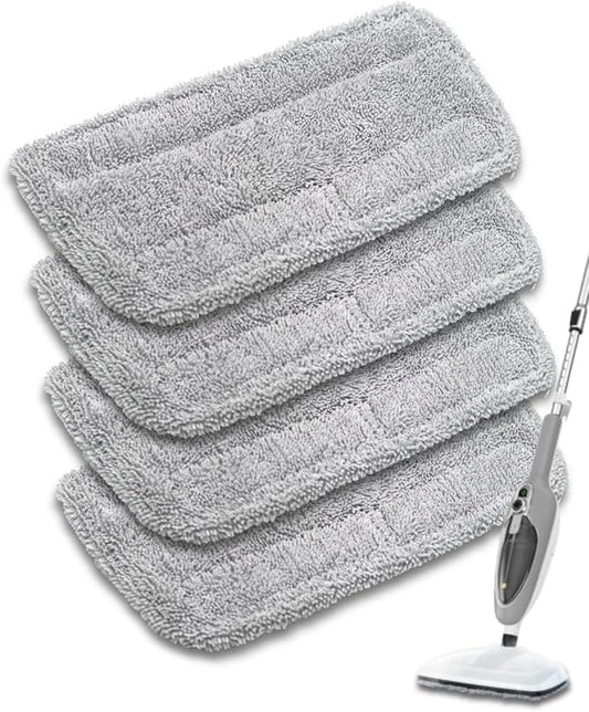 4 Pack Steam Mop Pads Compatible with GorFanty GF-6610B/GF-6610 | Steam Mop Replacement Pads Compatible with Neugo NE033M/Mxnsewr/Sprobil/KGHKGH Floor Steamer, Washable & Reusable Steamer Pad