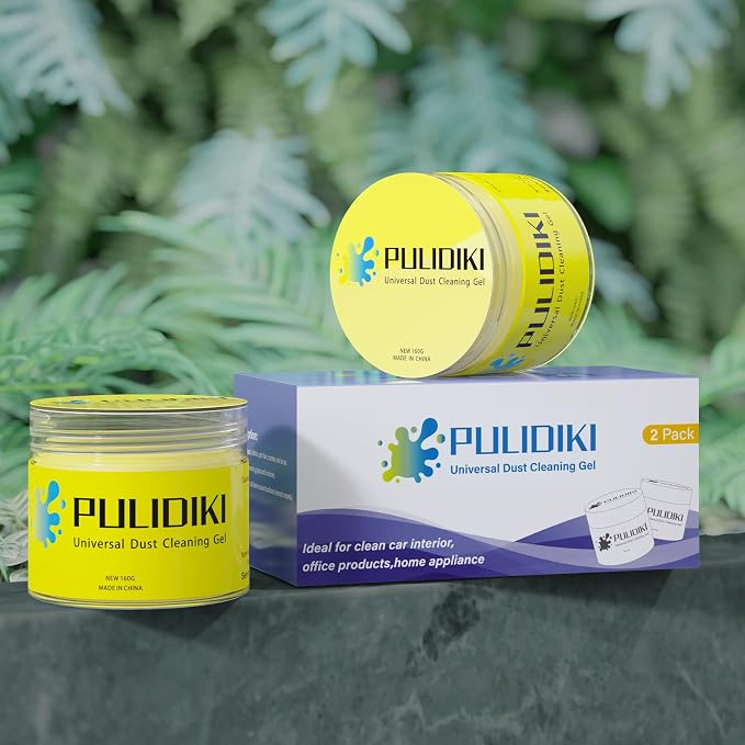 PULIDIKI Car Cleaning Gel for Car Cleaning Putty Auto Detailing Tools | Car Slime Cleaner Dust Cleaning Gel for Car Interior Cleaner Car Accessories Keyboard Cleaner Yellow (2Pack)
