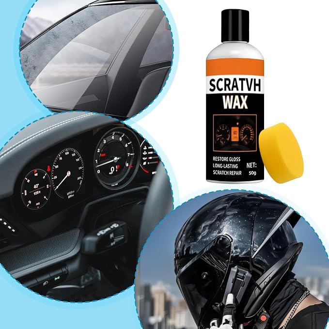 Car Interior Restorer Paste, Fast Micro-Polishing Grit, 50g, Car Panel Scratch Eraser, Gauge Cluster Renewal Cream, Safe Submicron Filler, for Door Trim Motorcycle Windscreen