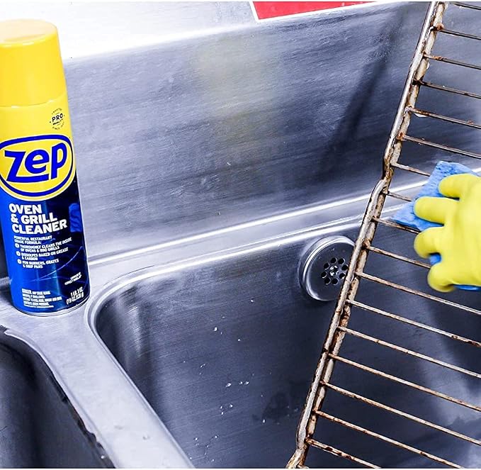 Zep Oven & Grill Cleaner 19oz & Zep Wall Cleaner 18oz - ECBD001 | Heavy-Duty Oven & Grill Cleaner and Foaming Wall Cleaner tackle baked-on grease, wall scuffs, and kitchen messes.