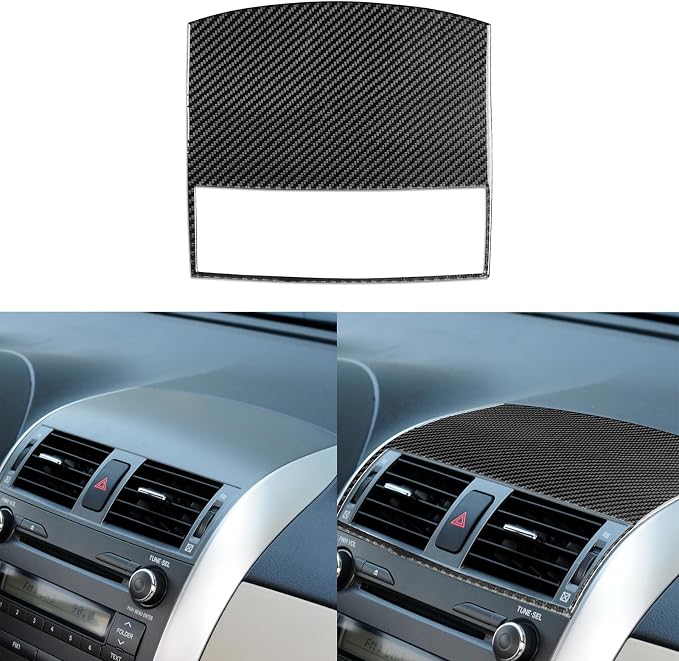 Dash Air Vent Cover Trim for Toyota Corolla 2009-2013 Accessories Black | Soft Carbon Fiber | Upgrades for Car | Only for Left-Hand Drive | Anti-Scratch | Sporty Style