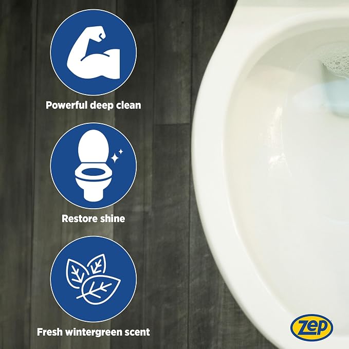 Zep Acidic Toilet Bowl Cleaner 32 oz (1ct) & All-Purpose Cleaner (1ct | One Zep Acidic Toilet Bowl Cleaner and one Zep All-Purpose Cleaner for complete bathroom cleaning