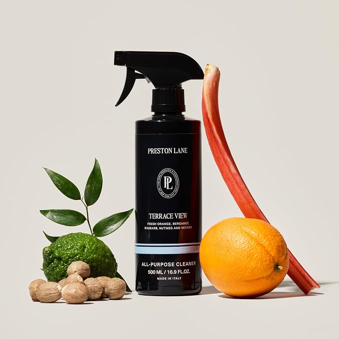 Preston Lane Luxury All-Purpose Cleaner, Terrace View Scent – Bio-Based Multi-Surface Spray | Streak-Free Finish, Lifts Dirt, Smudges & Grease | Vegan & Cruelty-Free
