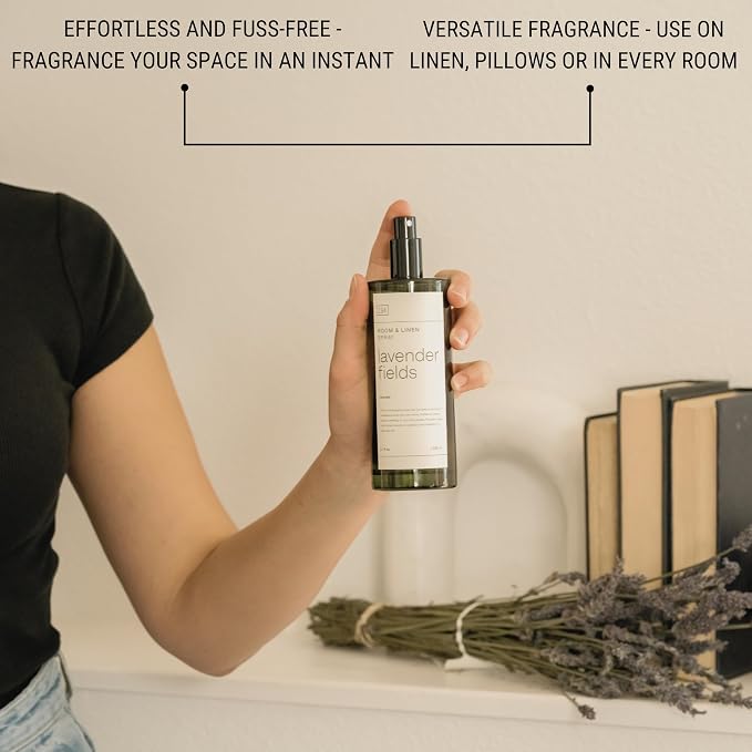 Craft & Kin Premium Lavender Room Spray – Long-Lasting Air Freshener for Home – Natural Essential Oil Linen & Pillow Spray – Odor Eliminator Aroma Mist for Bedroom & Washroom – 6.76 oz