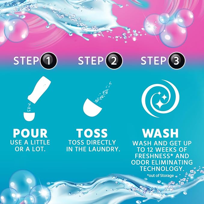 Purex Crystals In-Wash Fragrance and Scent Booster, Fresh Vibes, 21 Ounce, 4 Count (Pack of 2)
