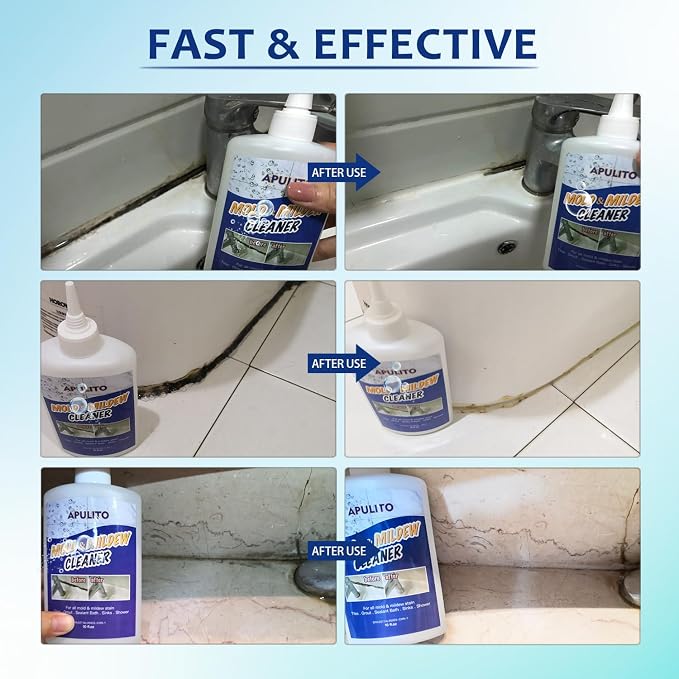 APULITO Household Cleaner Gel for Bathroom Shower Kitchen Tile Grout, Sinks Countertops 10 Fl Oz (Pack of 1)