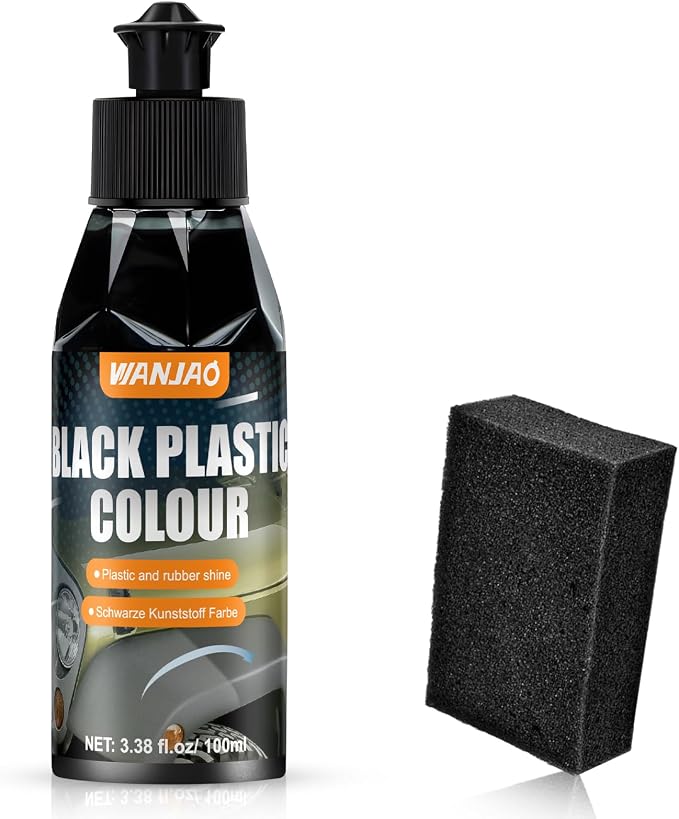 100ML Car Plastic Restorer Black Renew Protect Faded Trim Bumpers Dashboards