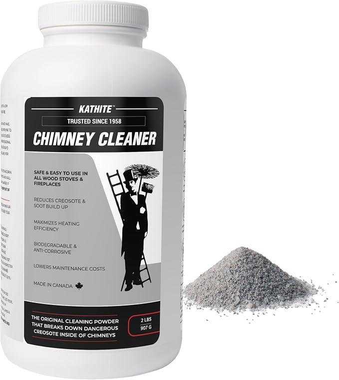 KABIN Kathite Chimney Sweep Cleaner 2LB - Fireplace Chimney Cleaning Kit - Creosote Remover for Wood Stoves - Creosote Destroyer Better Than Fire Logs