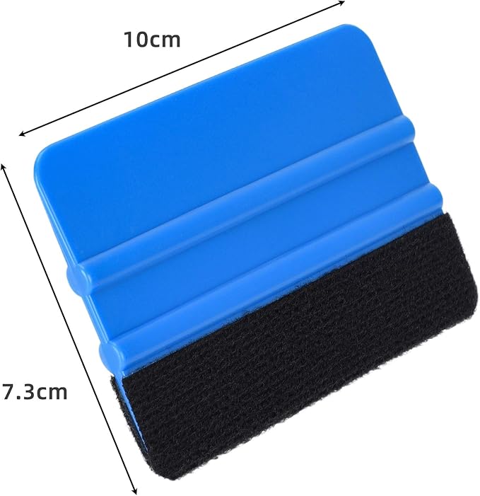 Durable Black Felt Edge Vinyl Squeegee Tool 4-Inch (Pack of 3) | Car Vinyl Film Wrapping Decal Window Tint Work, Professional Scratch Free Squeegee