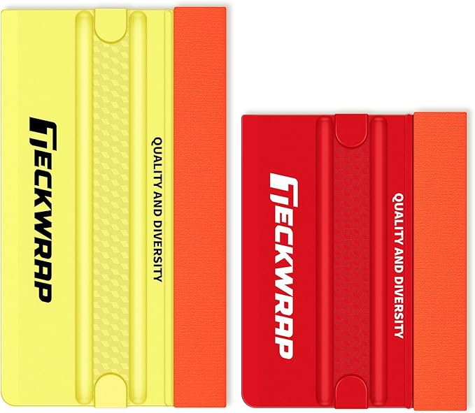 TECKWRAP Felt Squeegee for Vinyl Wrap Window Tint, Soft/Hard | Pro Car Wrap Tool Kit with 2 Hardness Levels Scratch-Free Tool for PPF, Decal, Inkjet Sticker Paper & Wallpaper DIY Projects