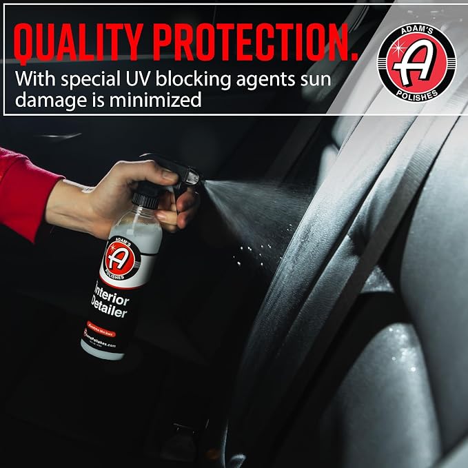 Adam's Polishes Interior Detailer 16oz - Total Car Interior Cleaner, Protectant & Dressing, All Purpose Cleaner & Leather Conditioner, Vinyl, Dashboard, Screen, Seat Cleaner & More