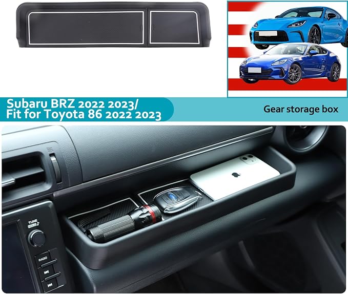 CHEAYAR Dashboard Storage Box for Subaru BRZ & Toyota GT86 2022-2024, Interior Organizer Holder Tray, Co-pilot Storage Box