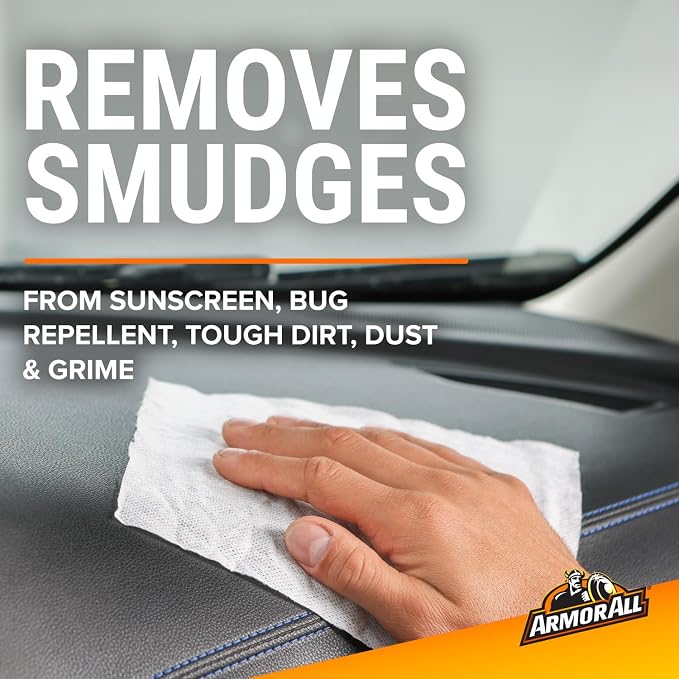 Armor All Car Interior Cleaner Wipes, Interior Cleaning Wipes for Cars, Trucks, Motorcycles, 60 Each (Pack of 6)