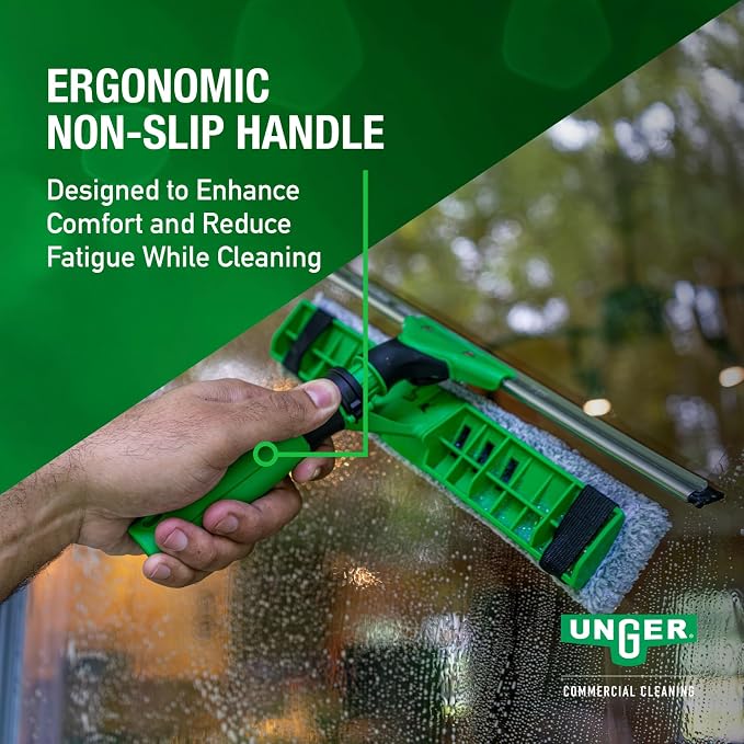 Unger VisaVersa 18-in. 2-in-1 Window Washer & Squeegee, VV450 | VV450 pro tool; microfiber pad for washing; integrated squeegee for drying; 18-in./45cm width
