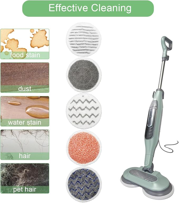 10-Pack S8201 Steam Mop Replacement Pads, Microfiber Dirt Grip Washable Pads Compatible with Shark S8001 S7001 S7201 S7000AMZ S7000 S7005 S7020 S7001C for Hardwood Tile Laminate Floors